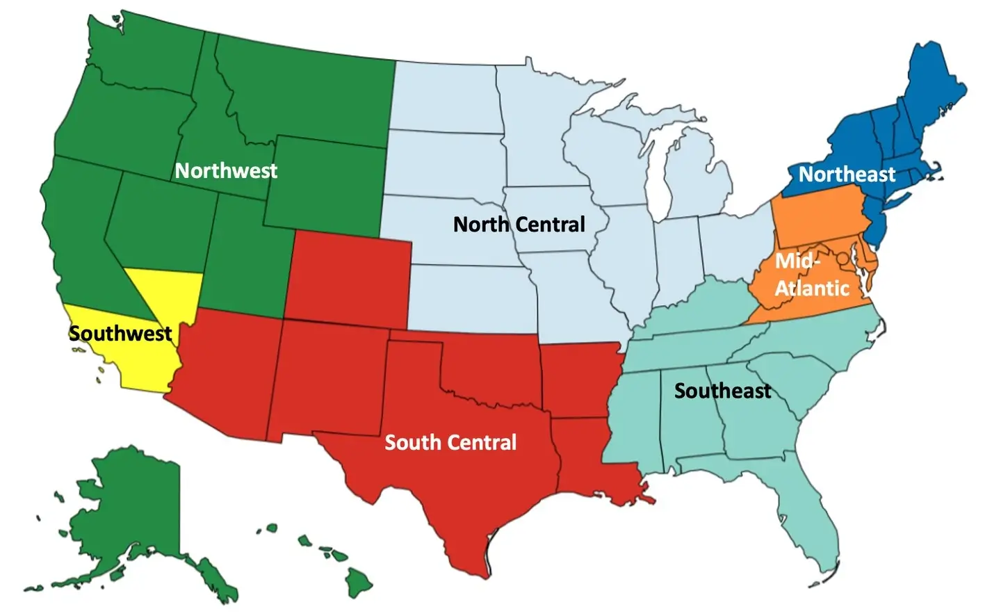 Northwestern Mutual Real Estate Regional Map